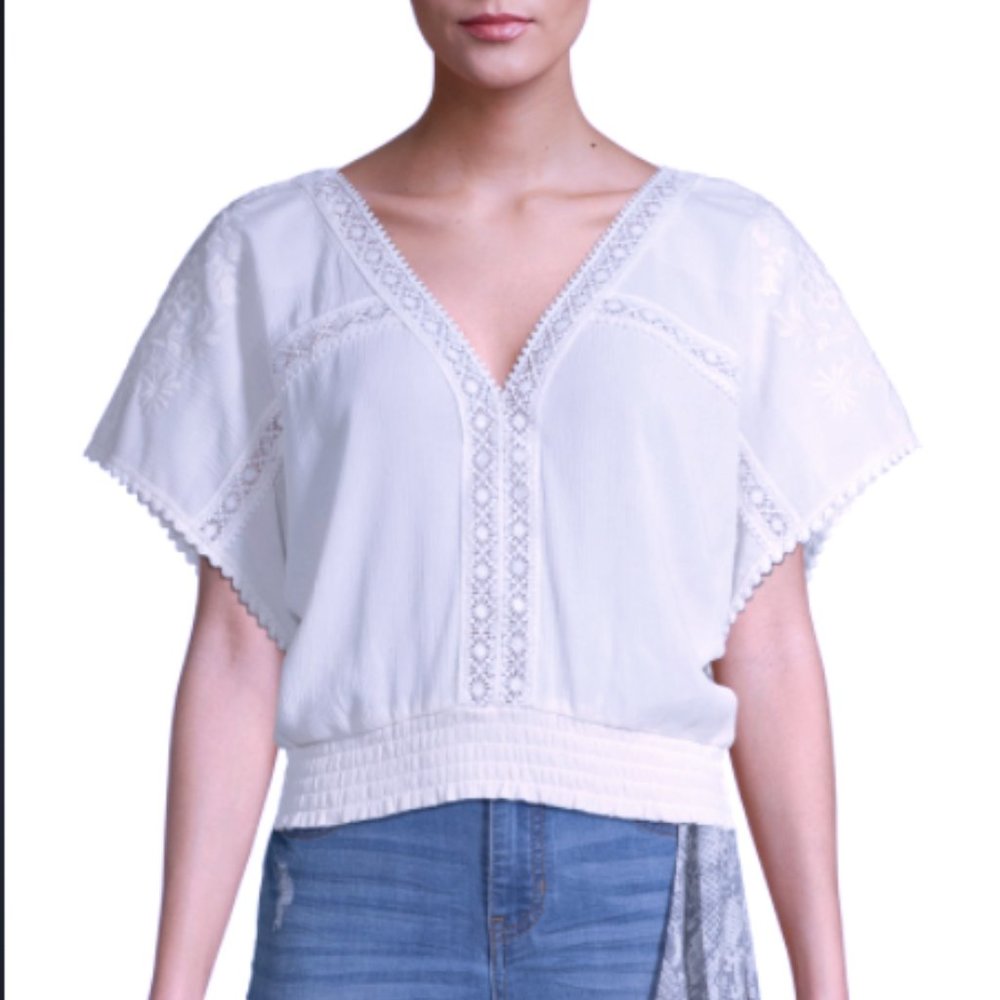 Embroidered Dolman Top
